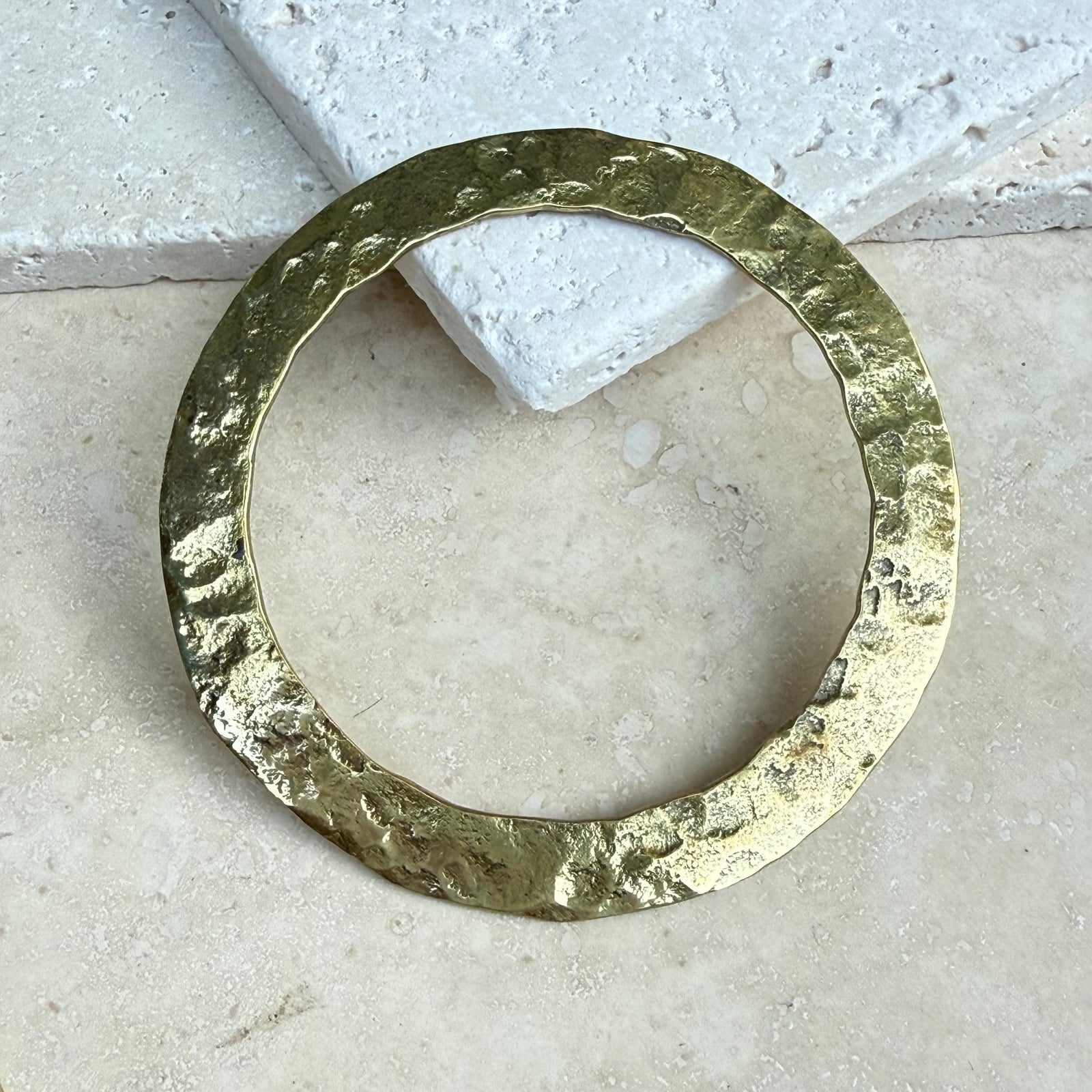 Gold Hammer Bangle