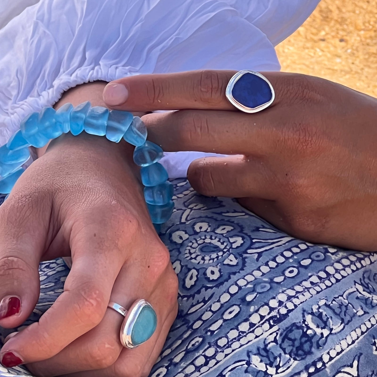 Boudi - Seaglass Adjustable Ring