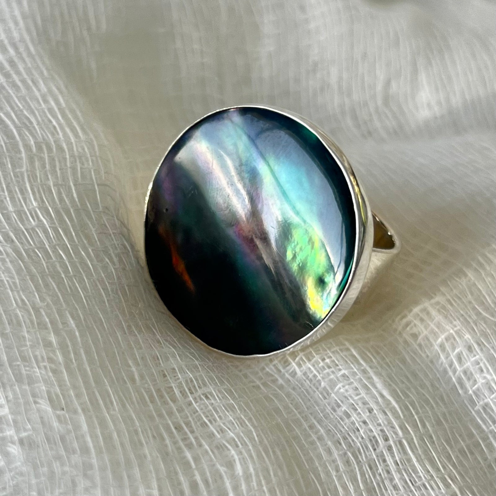 Black Nautilus adjustable Ring