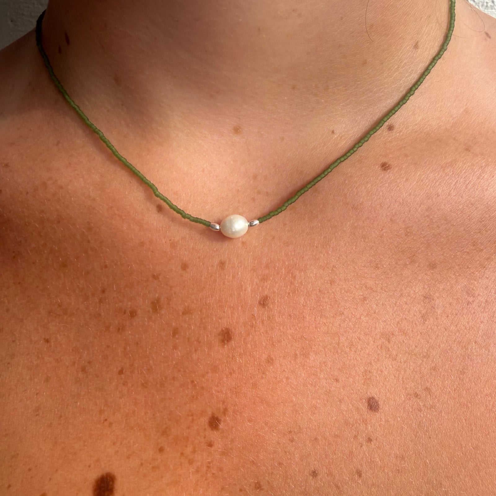 Pearl and Pearl Flower Necklace