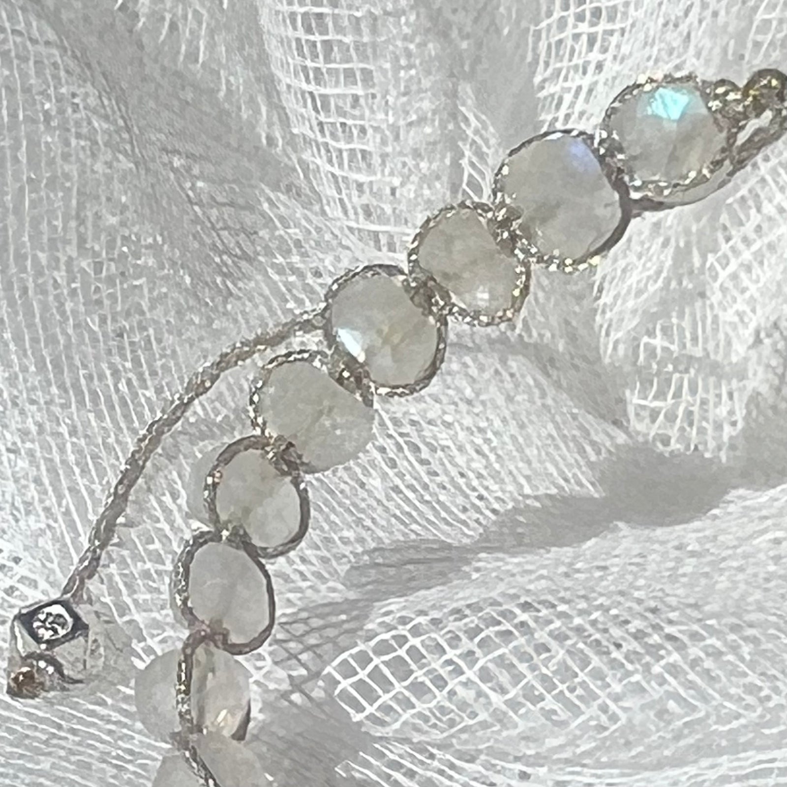 Gemstone and metallic cord Bracelet