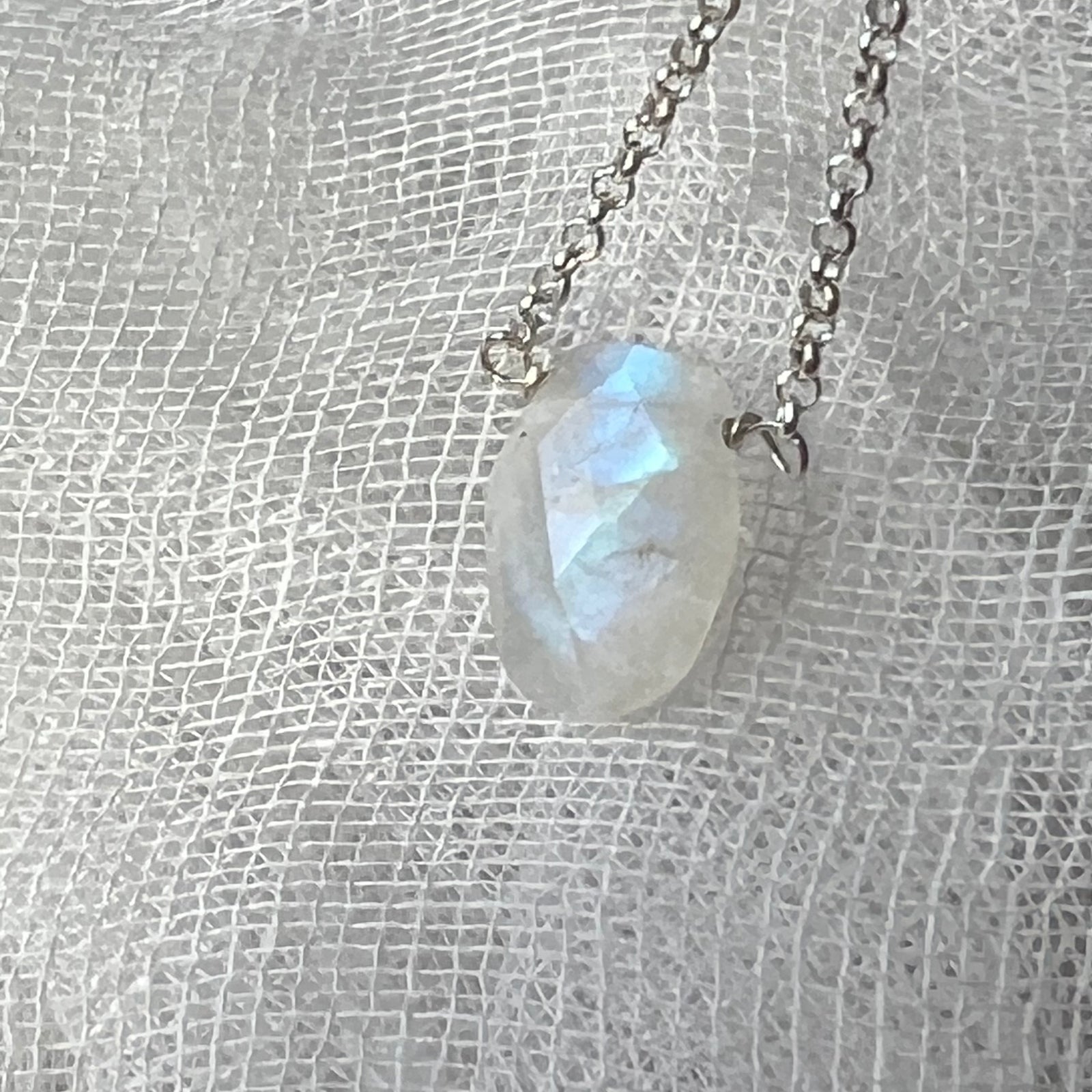 Moonstone Solitaire Necklace