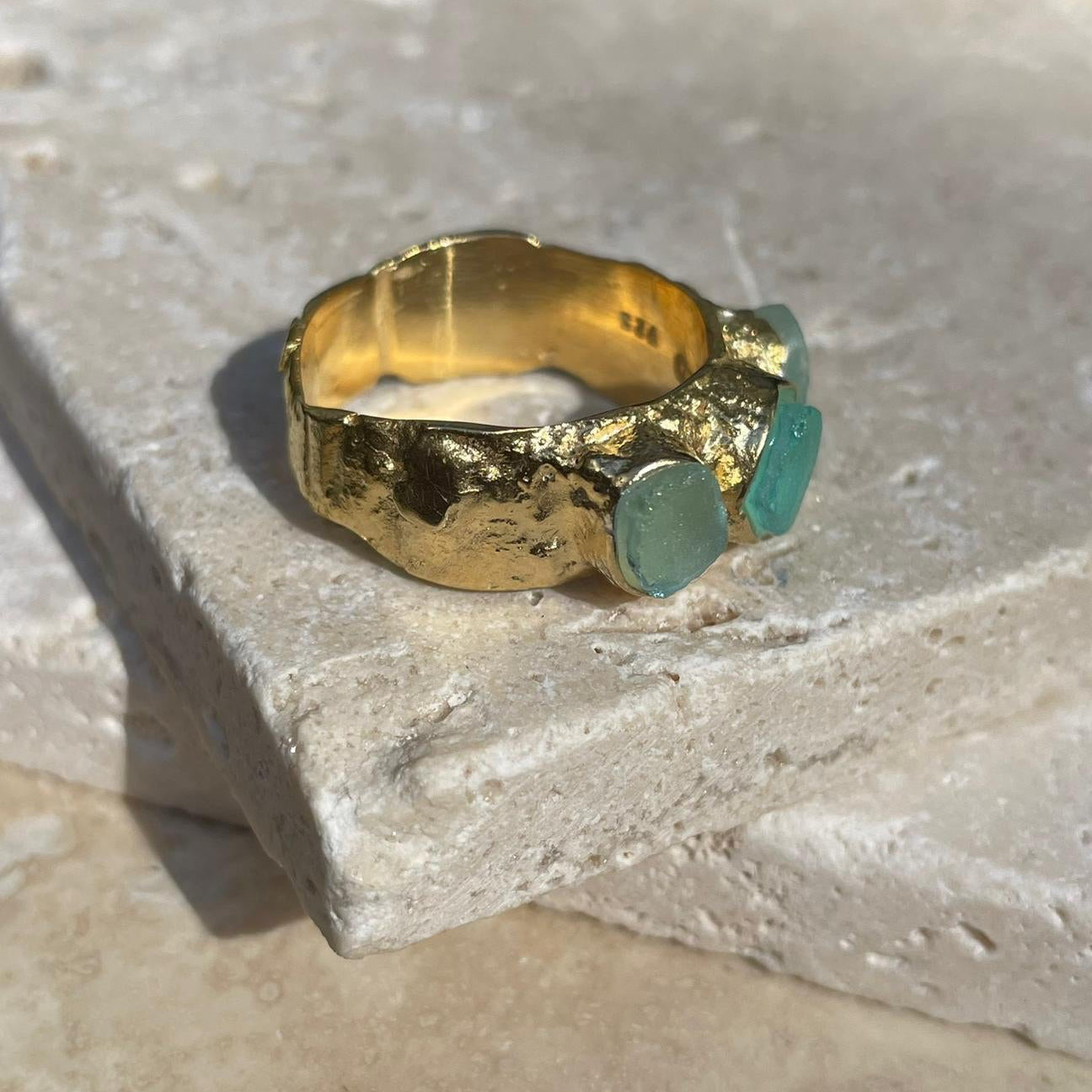 Corsica - Seaglass Ring - Single and triple