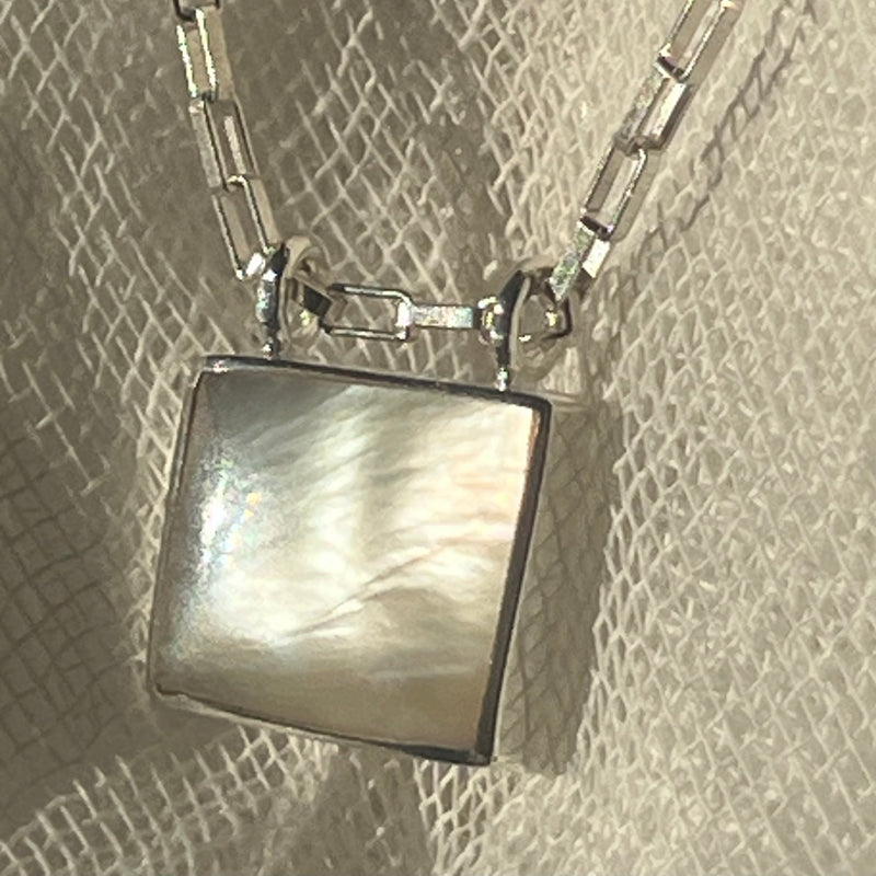 Mother of Pearl small square Necklace