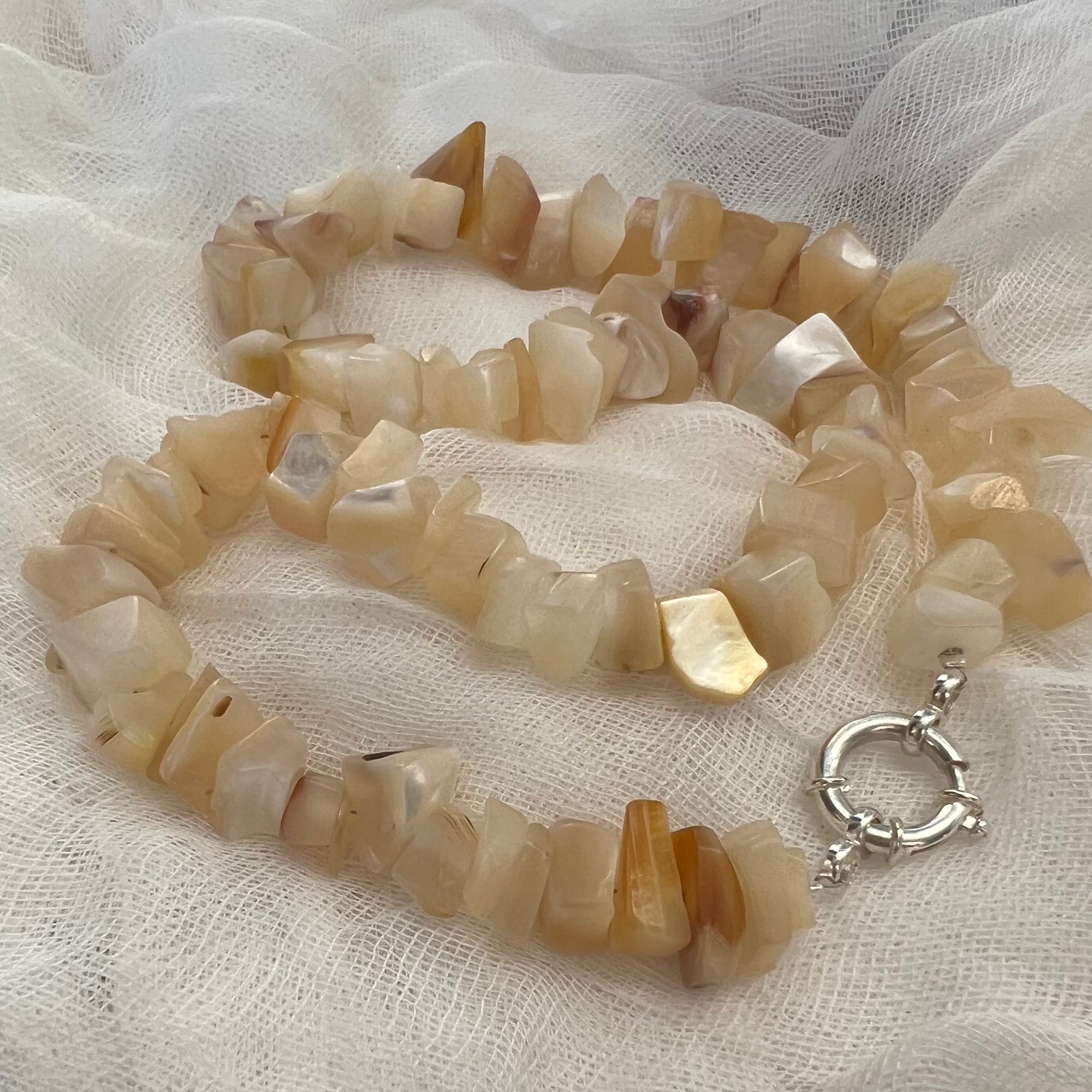 Mother of Pearl Organic Necklace