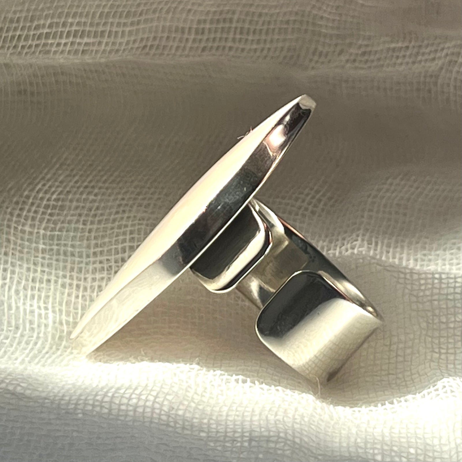 Mother of Pearl adjustable statement ring