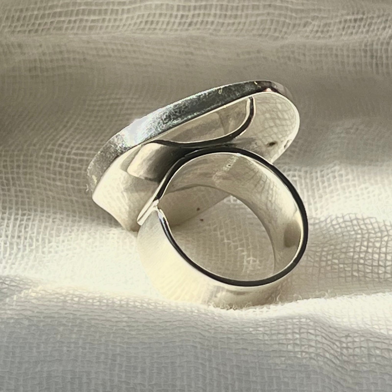 Mother of Pearl adjustable statement ring