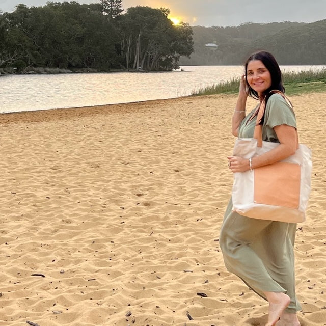 Classic Canvas and Leather Tote