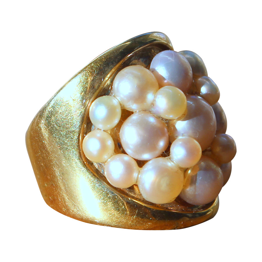 Pearl cluster ring