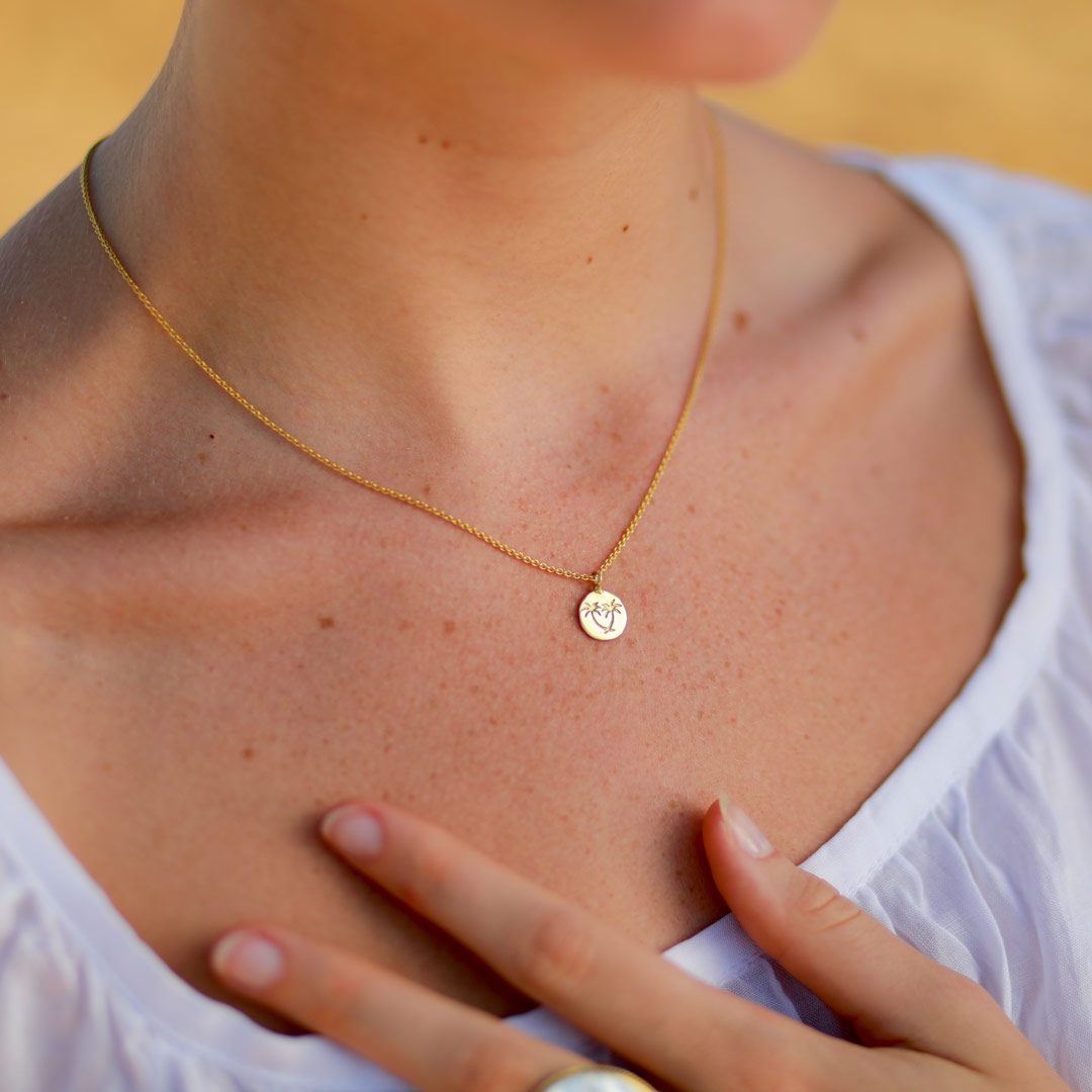 PALMS NECKLACE IN SILVER OR GOLD