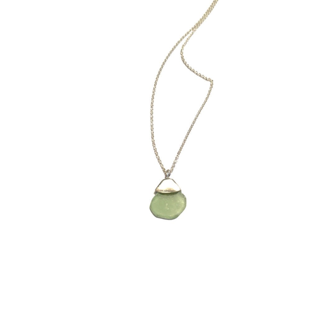 Fine Seaglass Silver Necklace