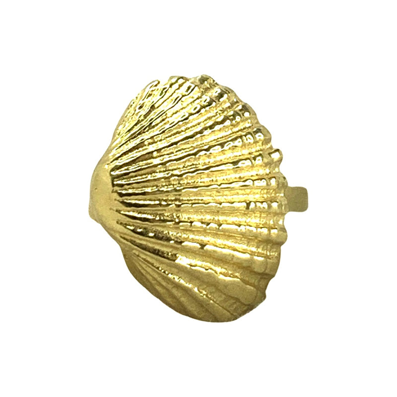 ADJUSTABLE CLAM SHELL - "VENUS" RING IN SILVER OR GOLD