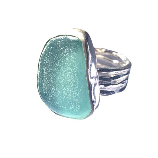 Mykonos Silver Seaglass Ring