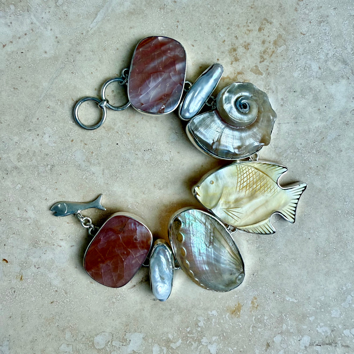 Seashell and fish Bracelet