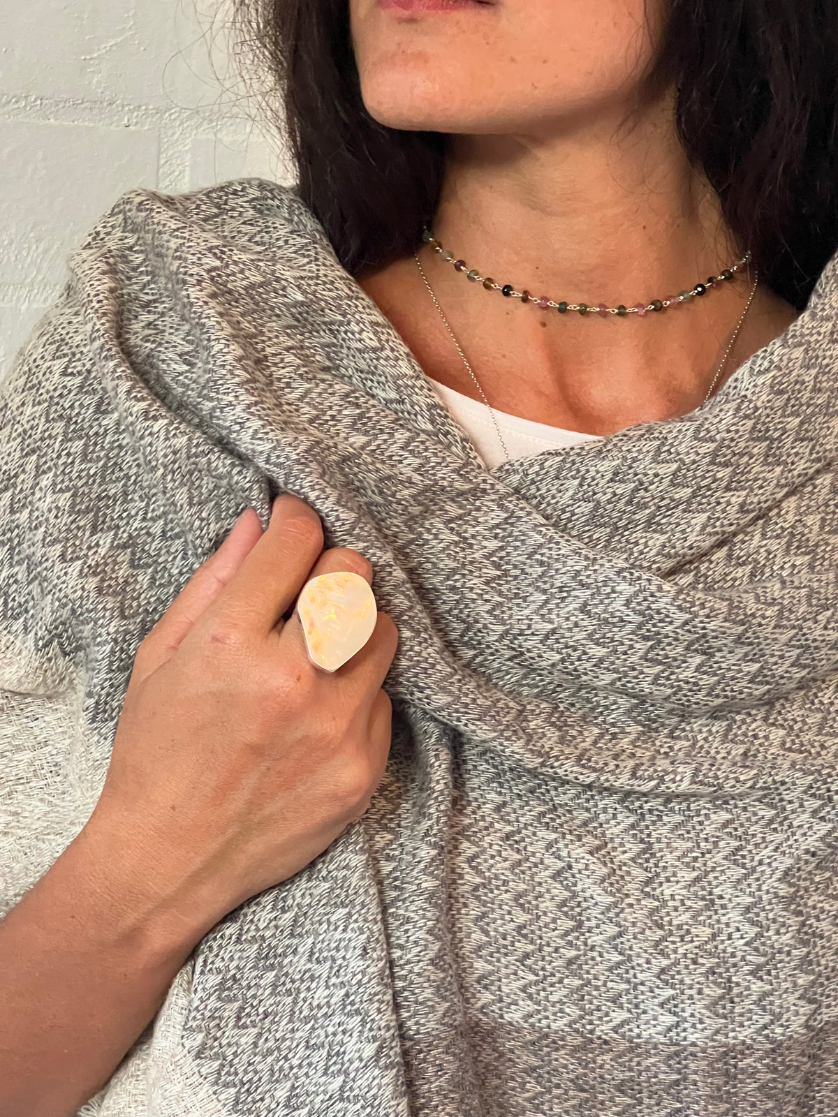 Tourmaline Silver Necklace