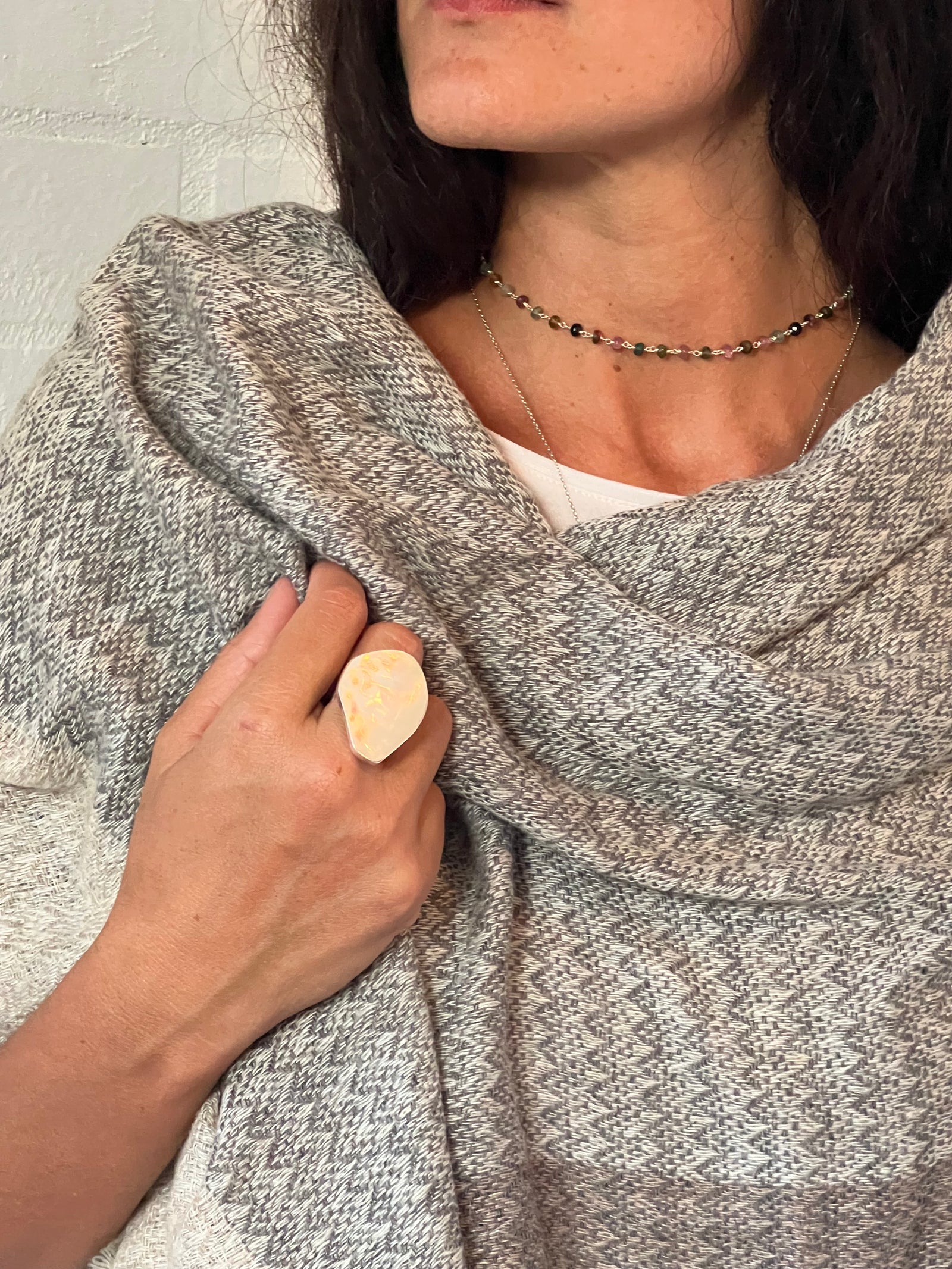 Tourmaline Silver Necklace