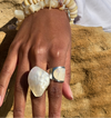 Mother of Pearl adjustable statement ring