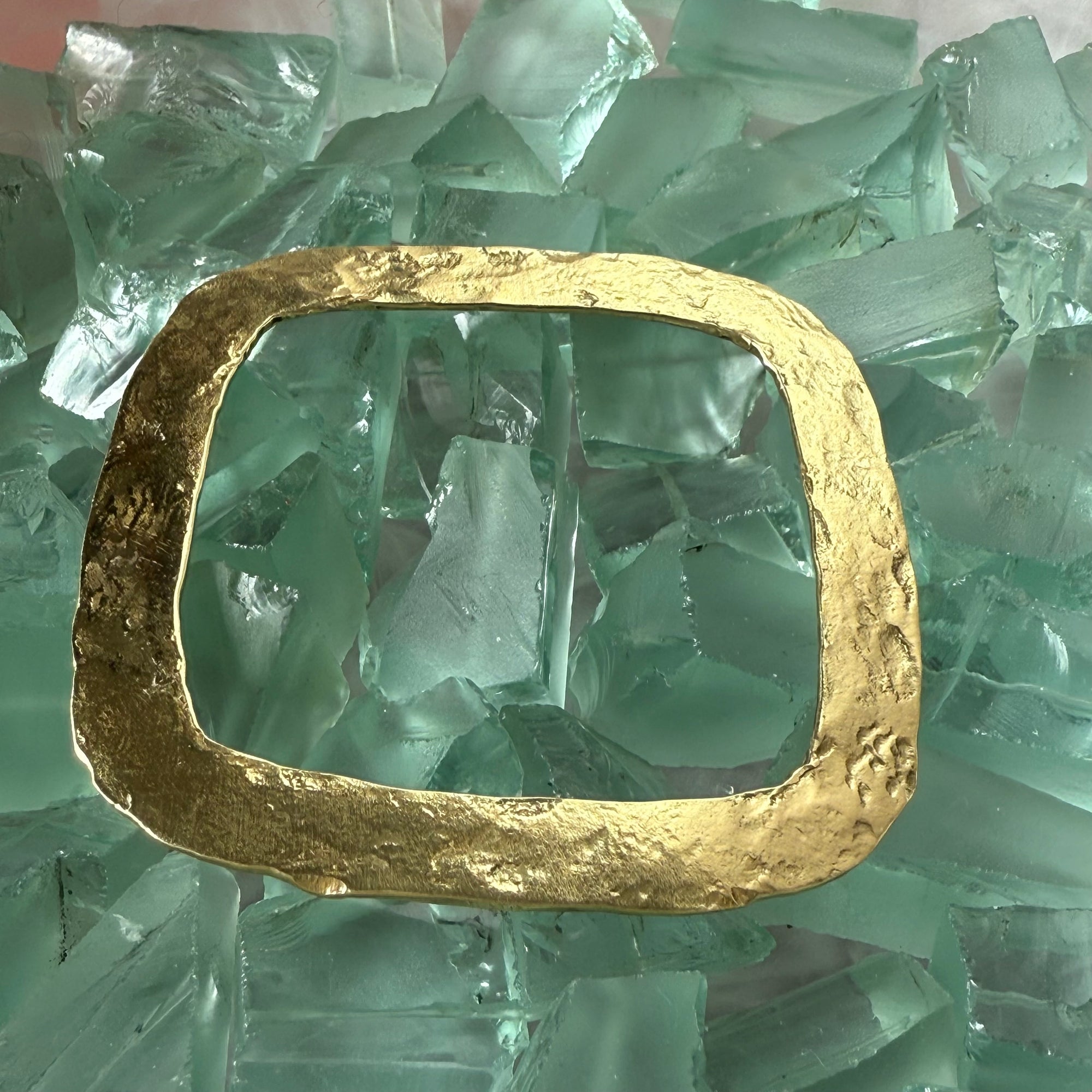 Gold Hammer Bangle