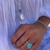 Gemstone Claw Ring - Amazonite or Moonstone - Silver Or Gold