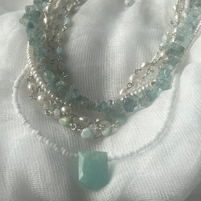 Amazonite Necklace on Silk Cord or Beads