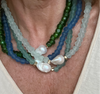 Seaglass and Baroque Pearl Necklace