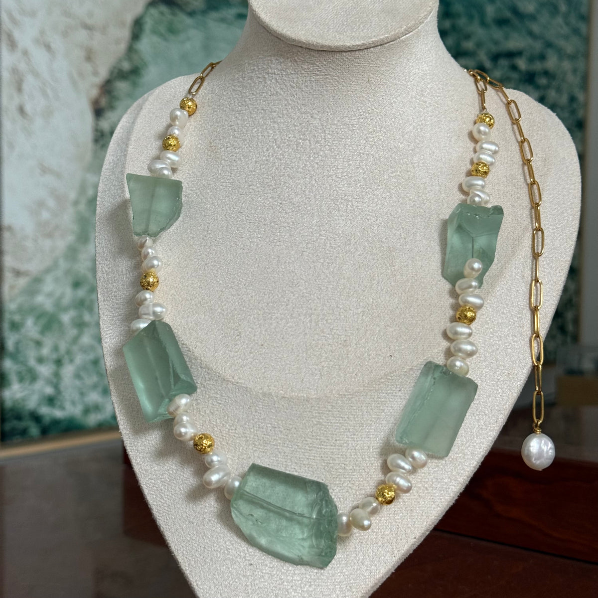 Crystal and Pearl Necklace