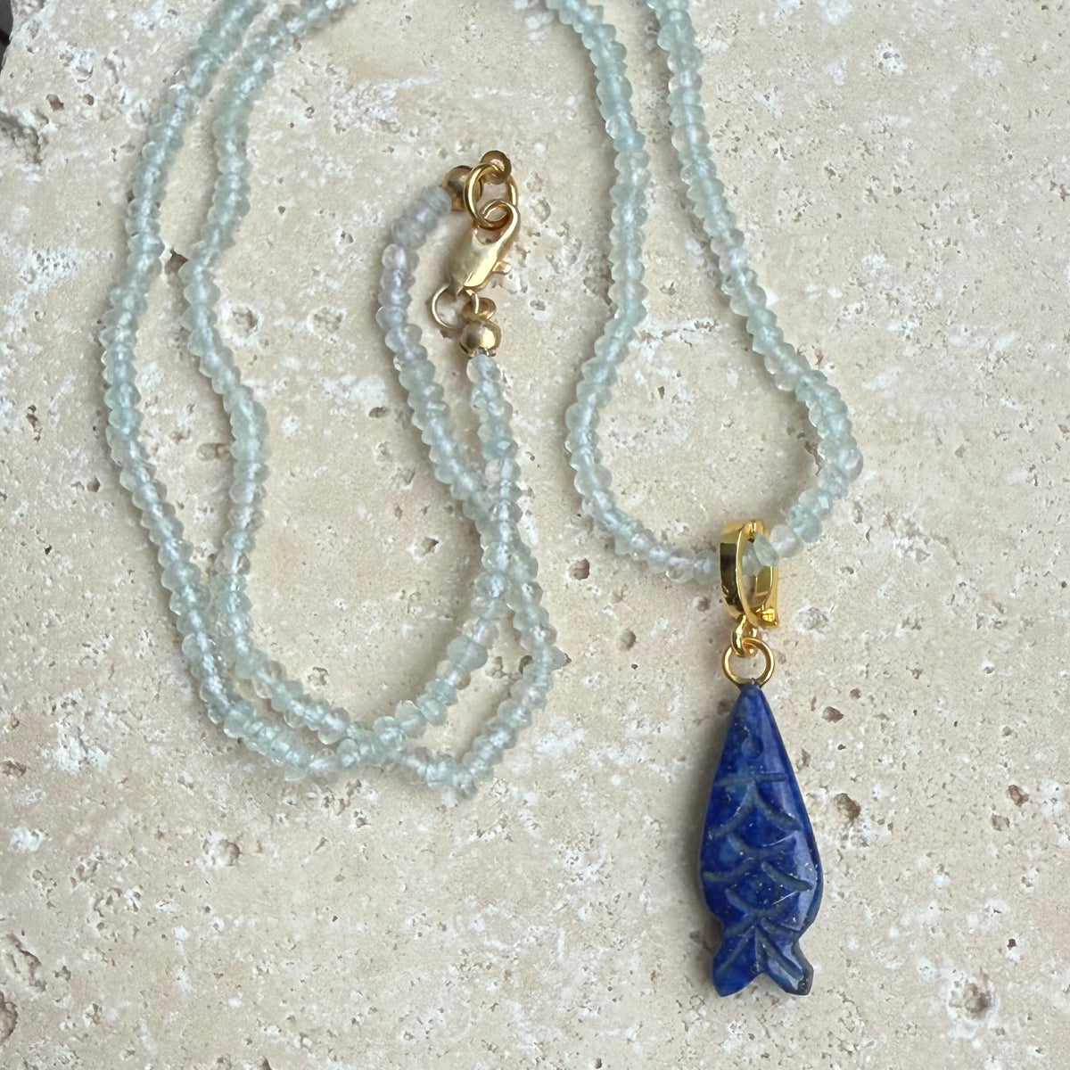 Chagall Fish Lapis Lazuli earrings