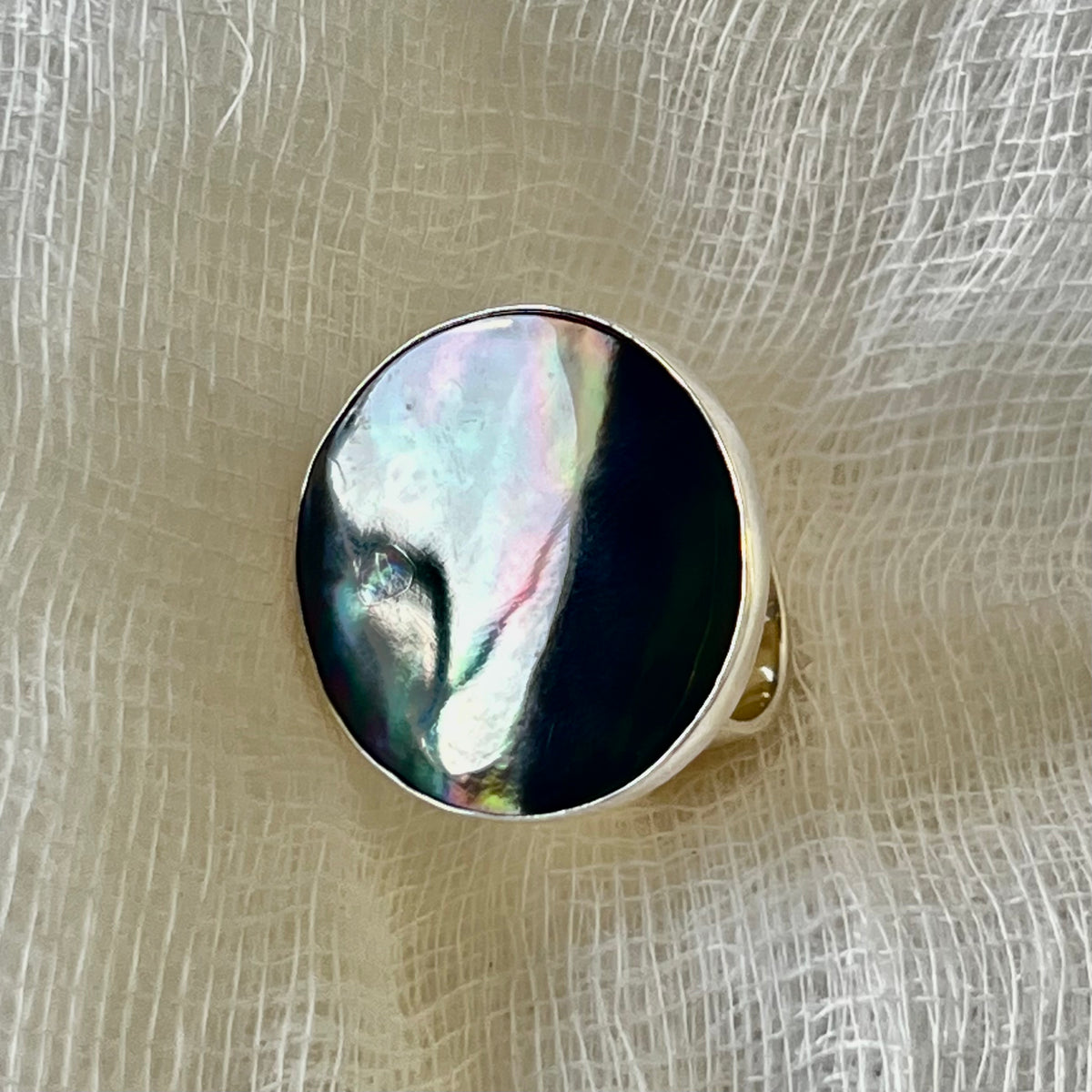 Black Nautilus adjustable Ring