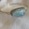 Larimar Silver Bangle