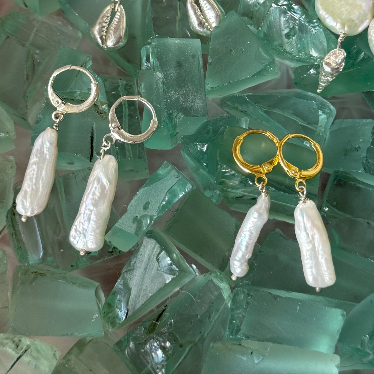 Keshi Pearl Drop Earrings