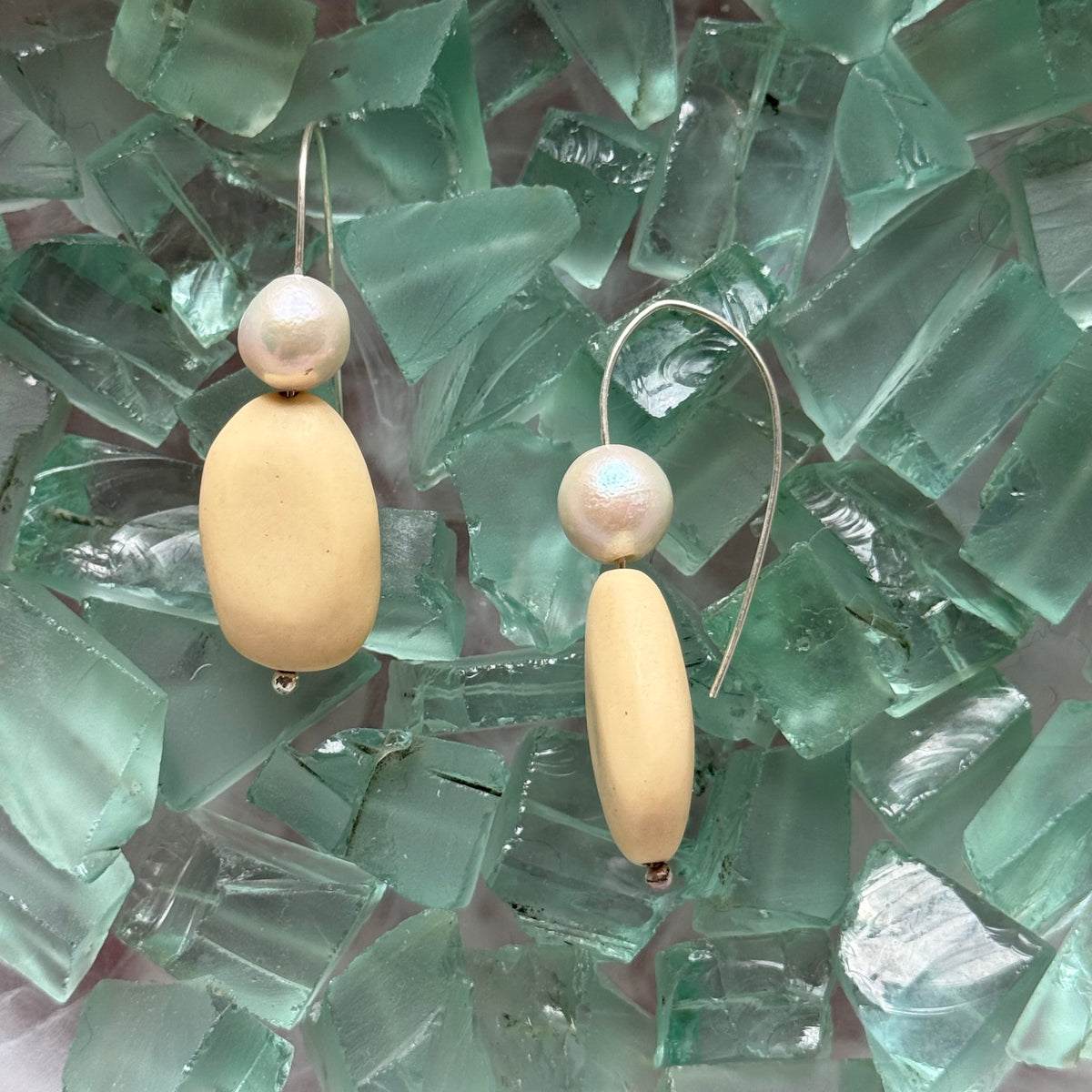 Pebble and Pearl Earrings