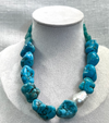 Turquoise and Baroque Pearl Necklace