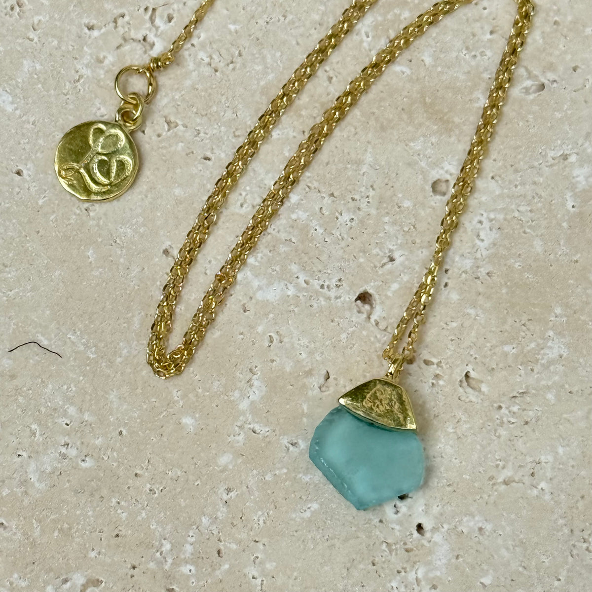 Fine Seaglass Silver Necklace