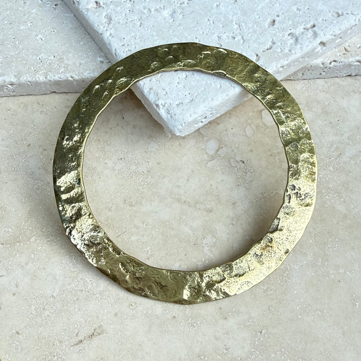 Gold Hammer Bangle
