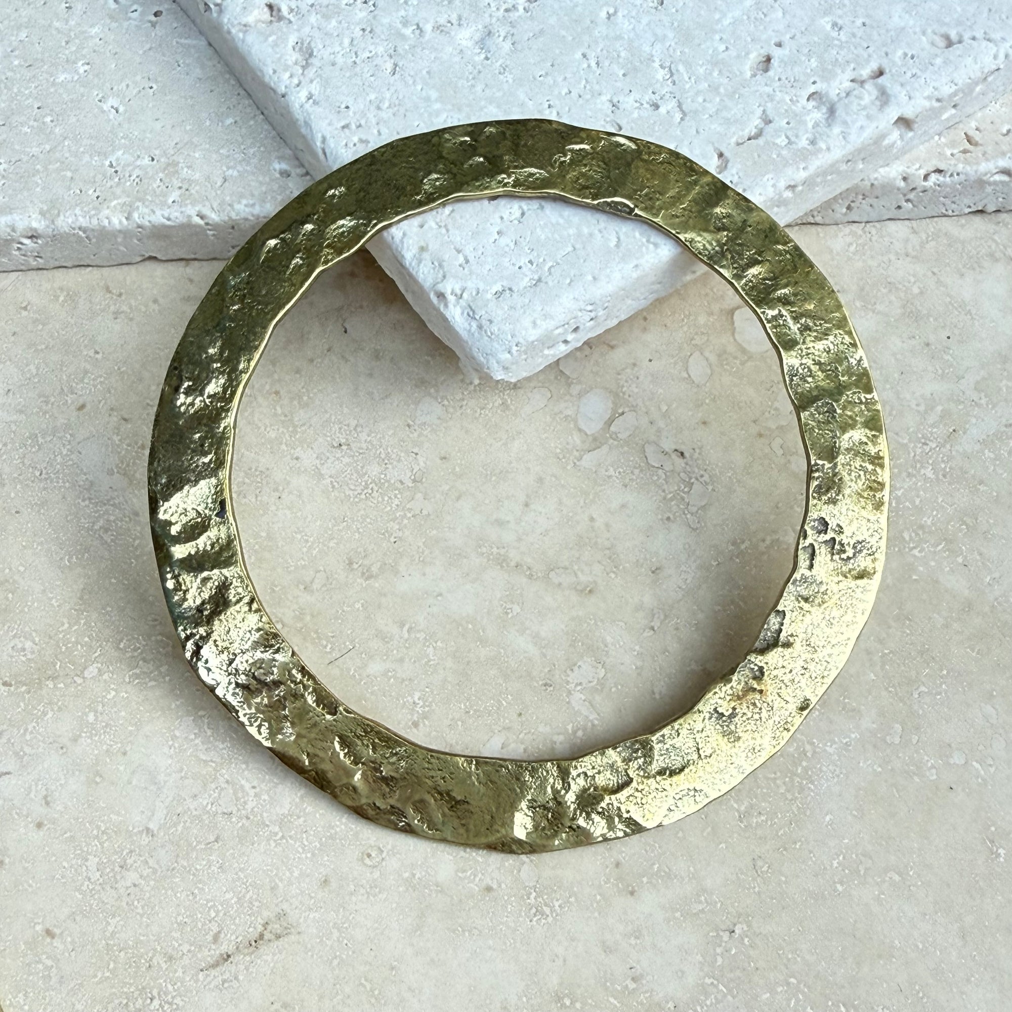 Gold Hammer Bangle