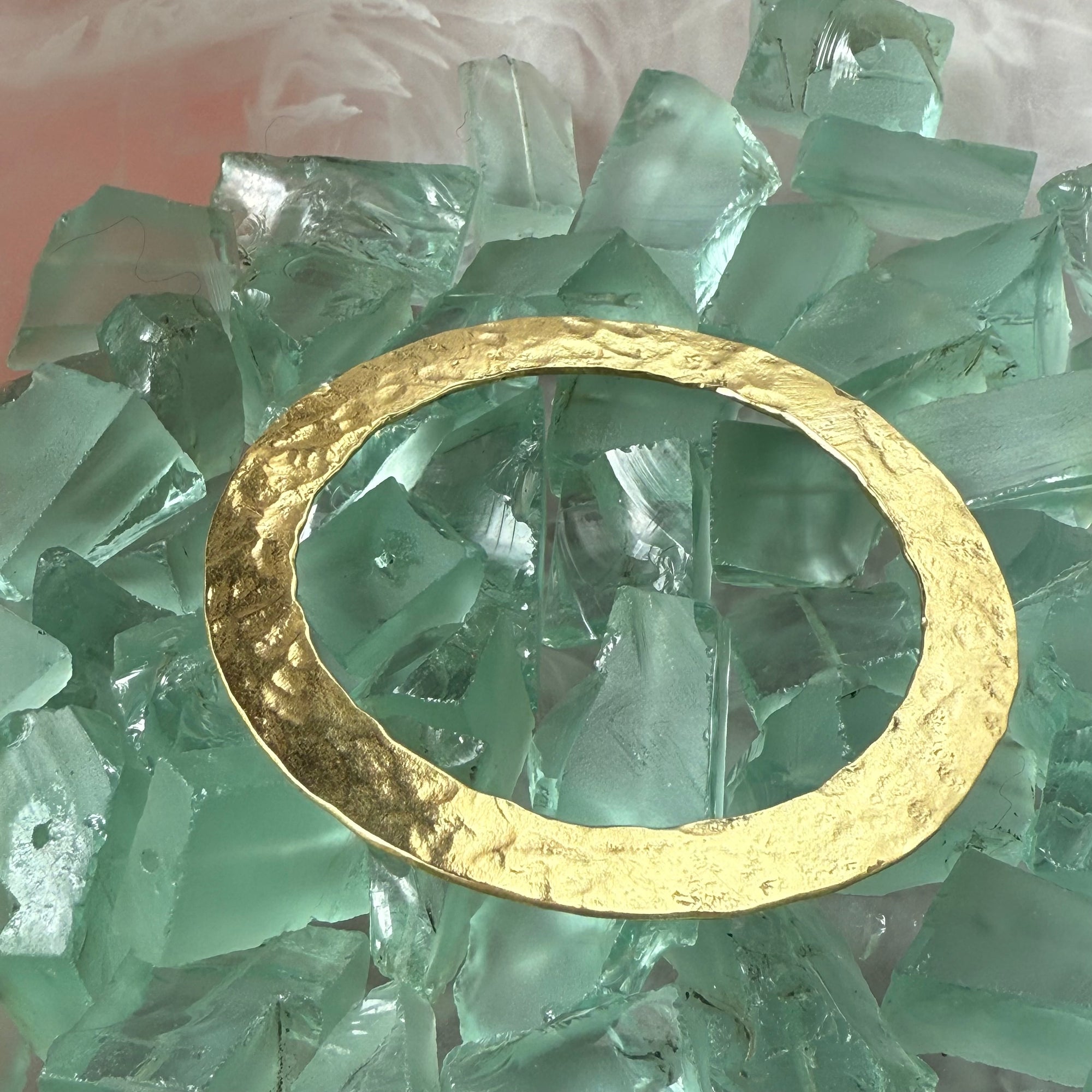 Gold Hammer Bangle