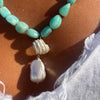 Amazonite and Baroque Pearl Necklace