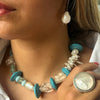 One of a kind! Pearls and glass Necklace.