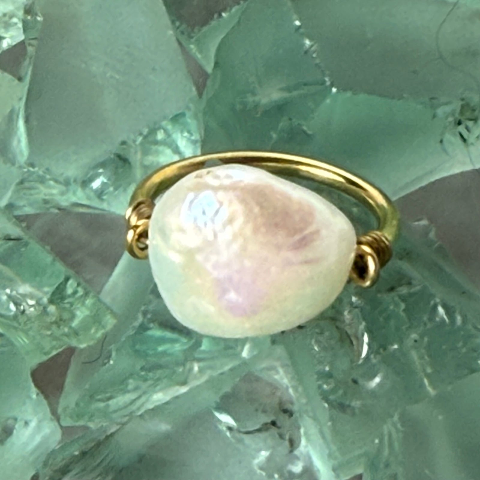 Coin Pearl Ring