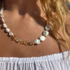 Moonstone, Pearl and Citrine Necklace