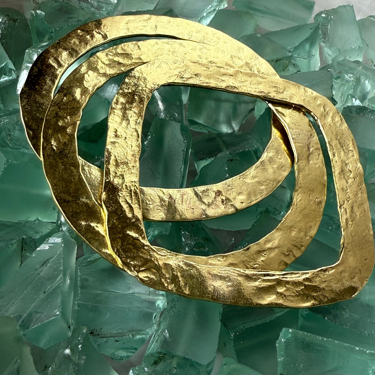 Gold Hammer Bangle