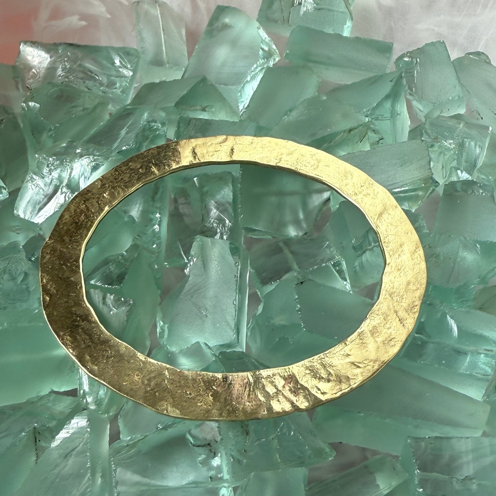 Gold Hammer Bangle