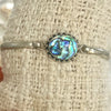 Silver Shell Bangle - Paua and Mother of Pearl