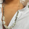 Baroque Pearl and green Pearl Necklace