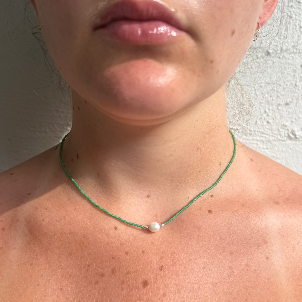 Pearl and Pearl Flower Necklace