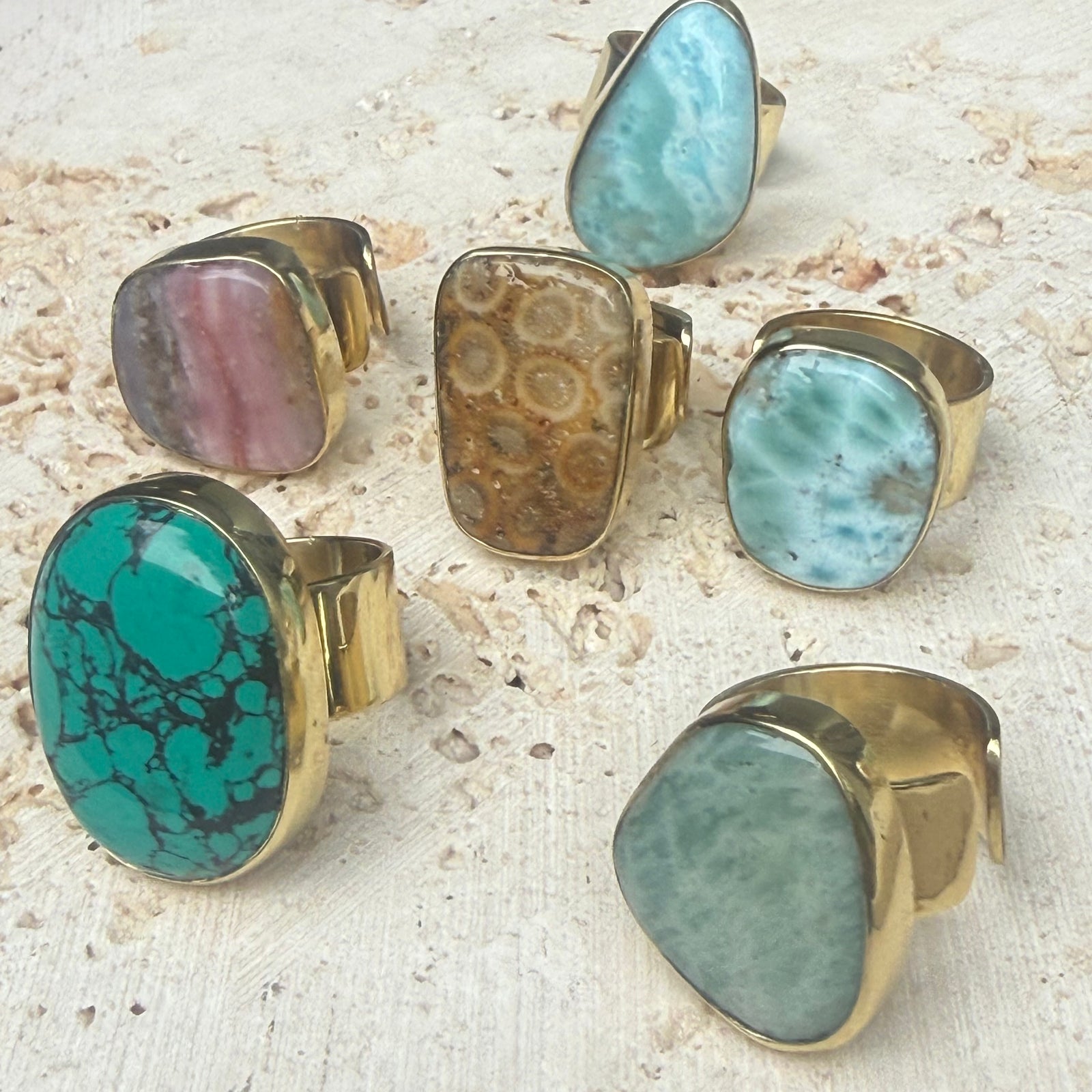 Gemstone Statement Ring (adjustable)