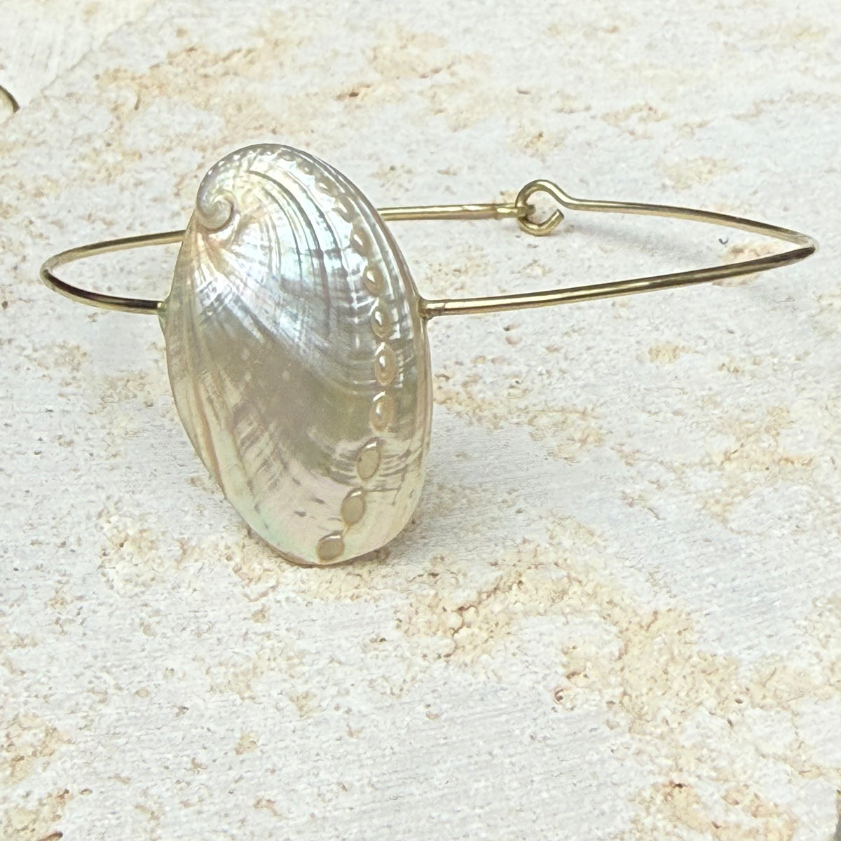 Gold Brass & Precious stone bangle