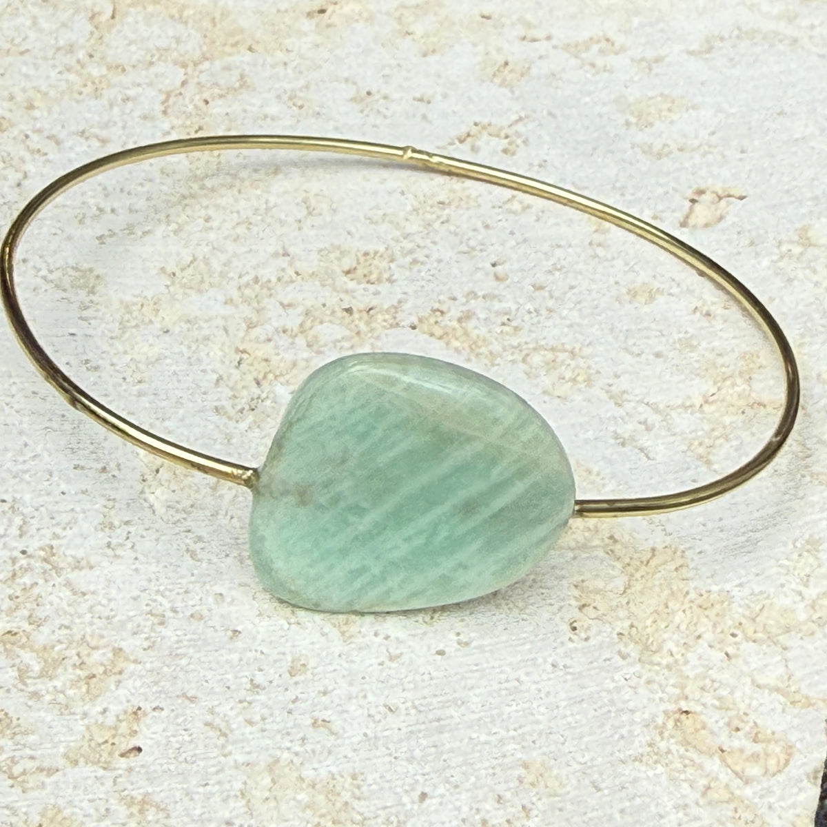 Gold Brass & Precious stone bangle