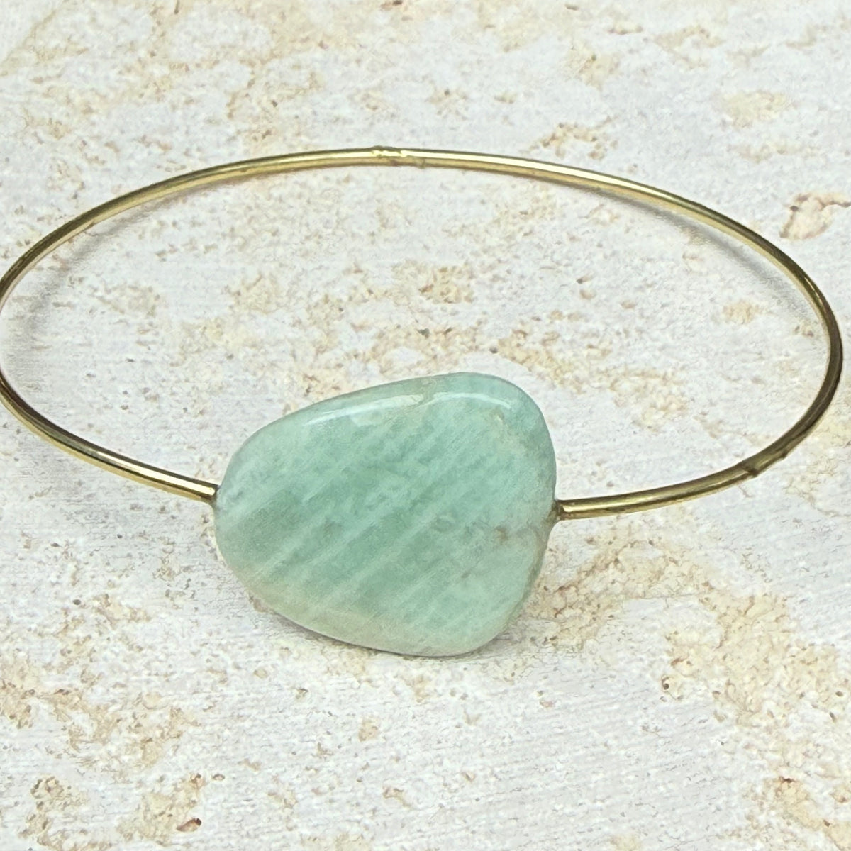 Gold Brass &amp; Precious stone bangle