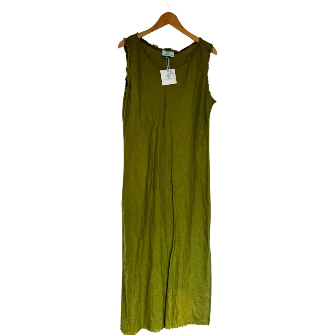 Sleeveless Raw Edged Linen Dress